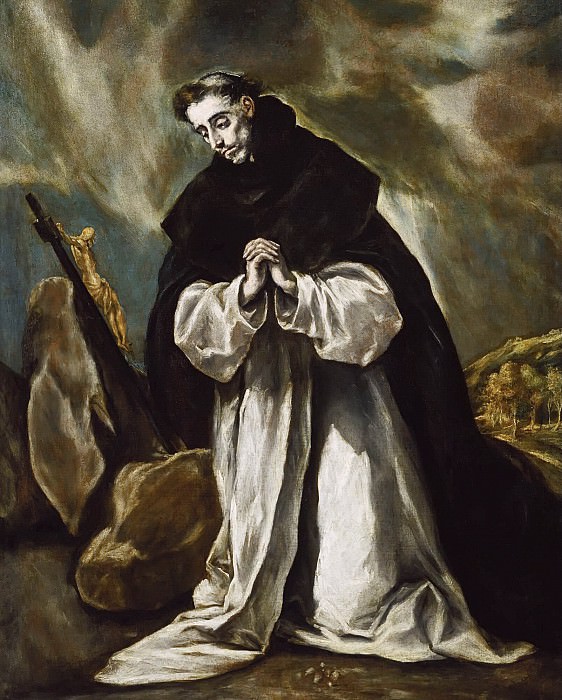 Святой Доминик в молитве, Эль Греко