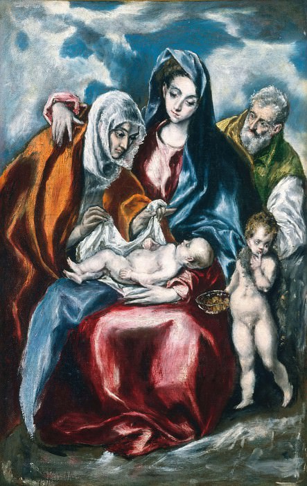Святое Семейство со святой Анной и маленьким Иоанном Крестителем, Эль Греко