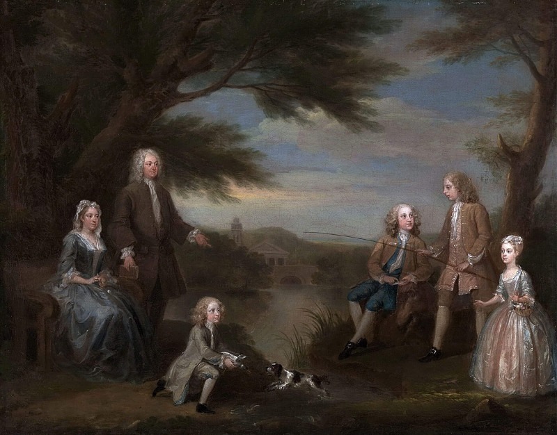John and Elizabeth Jeffreys and Their Children, William Hogarth