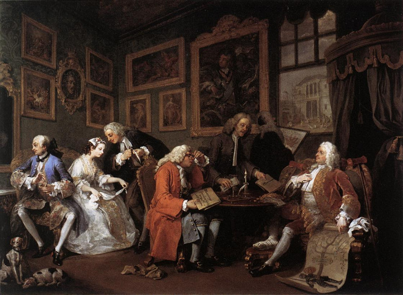 Marriage A-la-Mode 1: The Marriage Settlement, William Hogarth