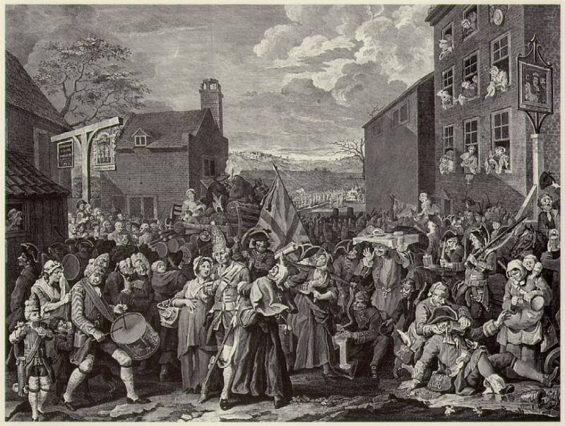 Марш к Финчли, 1750, Уильям Хогарт
