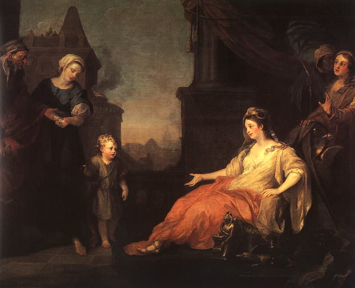 Моисей перед дочерью фараона, 1746, Уильям Хогарт