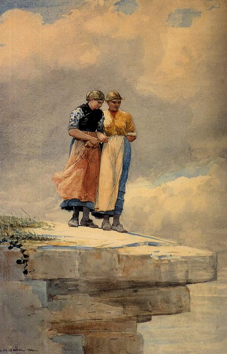 Looking over the Cliff, Winslow Homer