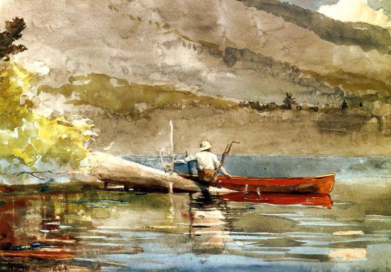 The Red Canoe, Winslow Homer