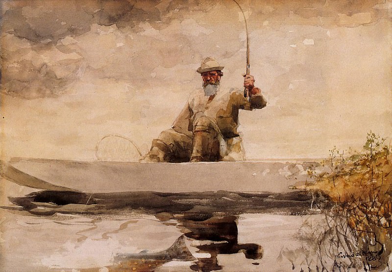 Ловля рыбы в Адирондакских горах, Уинслоу Хомер