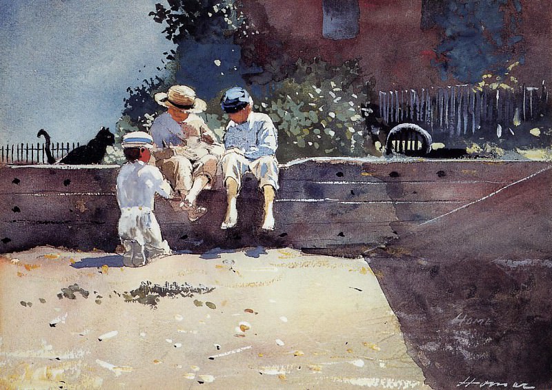 Boys and Kitten, Winslow Homer