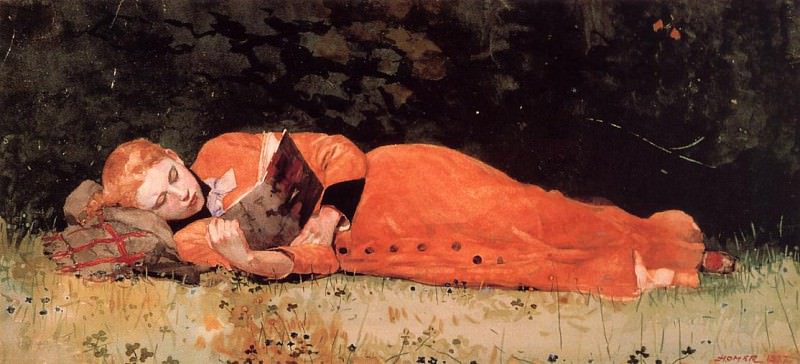 The New Novel aka Book, Winslow Homer