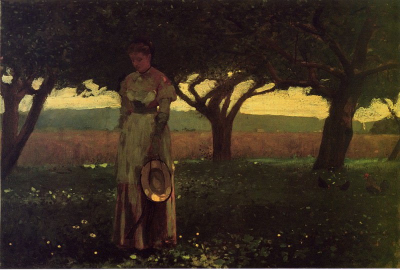 Girl in the Orchard, Winslow Homer