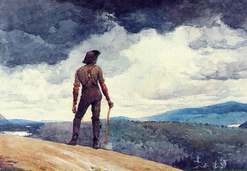 The woodcutter, Winslow Homer