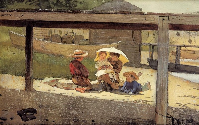 In Charge of Baby, Winslow Homer