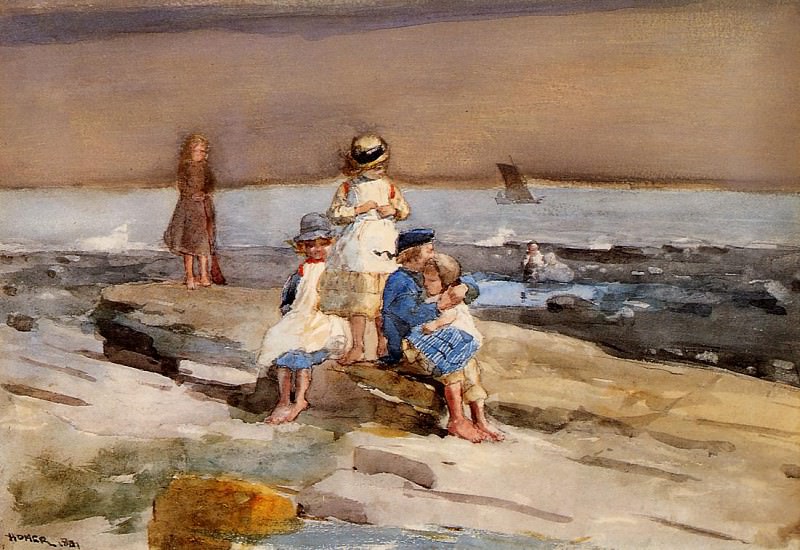 Children on the Beach, Winslow Homer