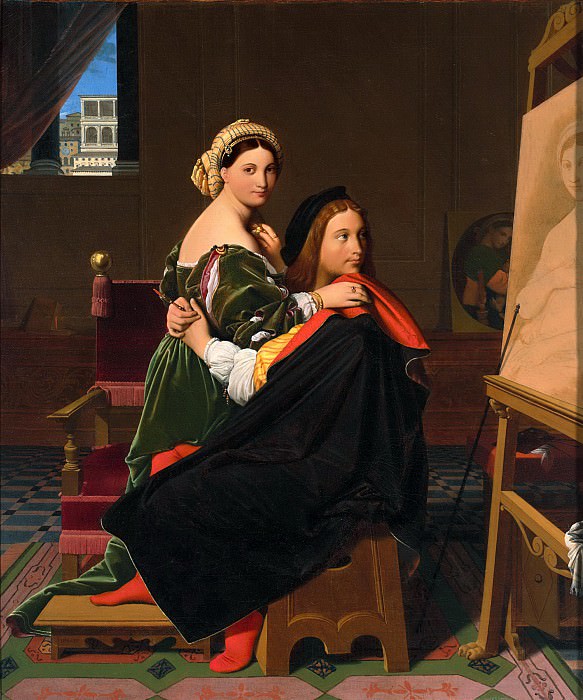 Raphael and the Fornarina, Jean Auguste Dominique Ingres