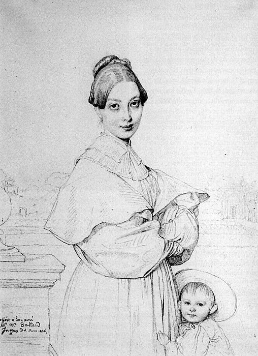 Мадам Виктор Бальтар, урожденная Аделин Лекюё, с дочерью Полин, Жан Огюст Доминик Энгр