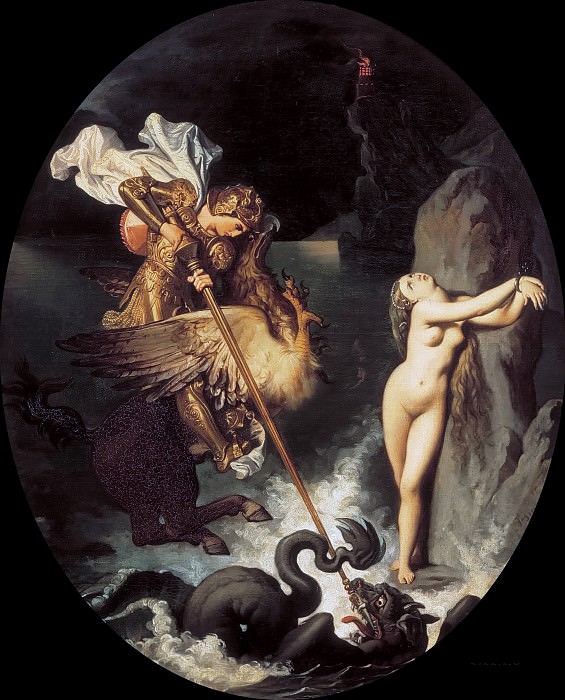Ruggero freeing Angelica, Jean Auguste Dominique Ingres