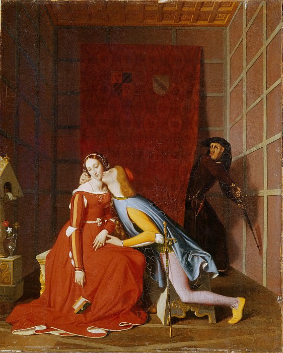 Paolo and Francesca, Jean Auguste Dominique Ingres