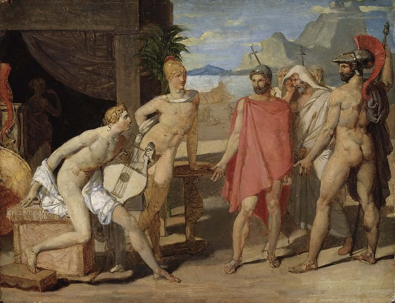 Achilles Receiving in his Tent the Envoys of Agamemnon, Jean Auguste Dominique Ingres