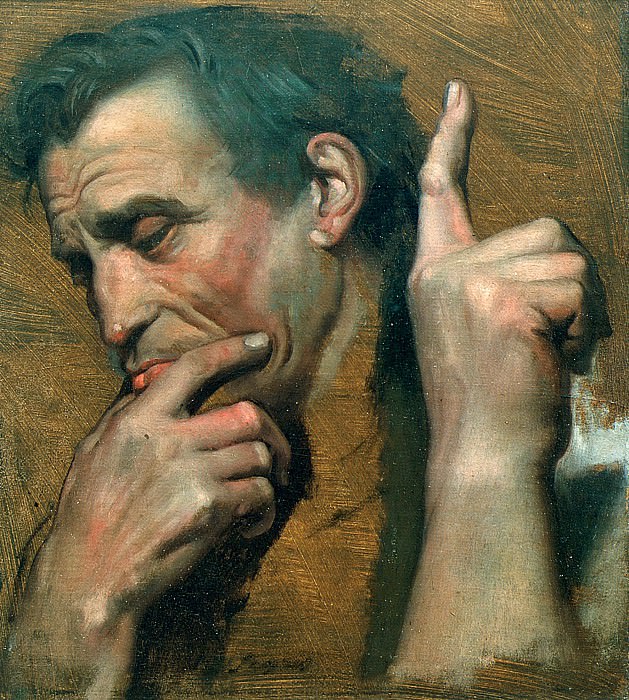 Study of the of Michelangelo for the The Apotheosis of Homer, Jean Auguste Dominique Ingres