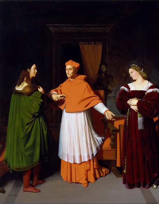 The Betrothal of Raphael and the Niece of Cardinal Bibbiena, Jean Auguste Dominique Ingres