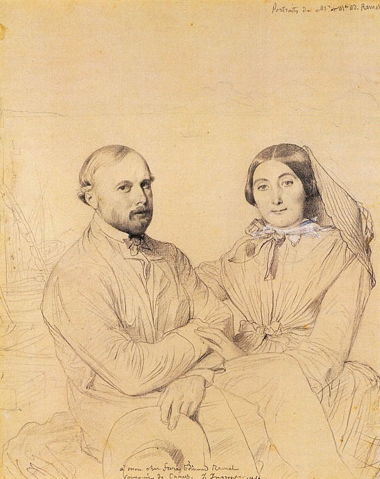 Ingres_Edmond_Ramel_and_his_wife_born_Irma_Donbernard, Jean Auguste Dominique Ingres