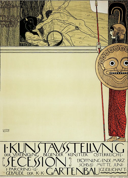 Poster for the 1st Secession exhibition, Gustav Klimt