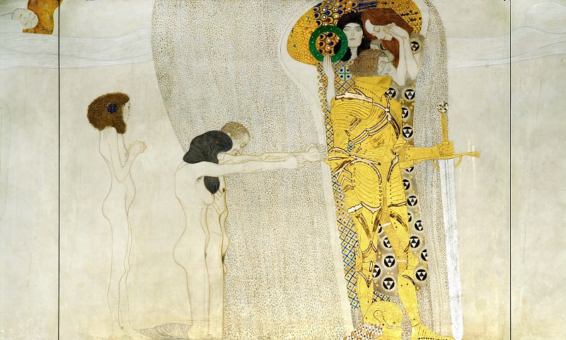 Beethoven Frieze – Suffering Humanity, Gustav Klimt