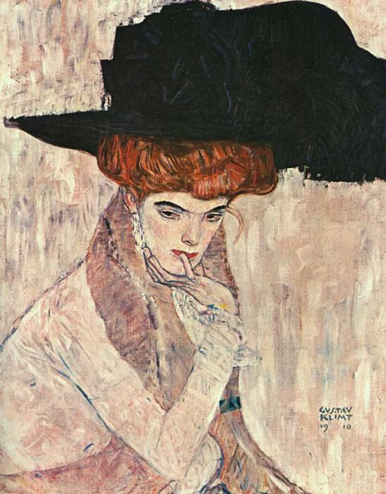 Black Feather Hat, Gustav Klimt