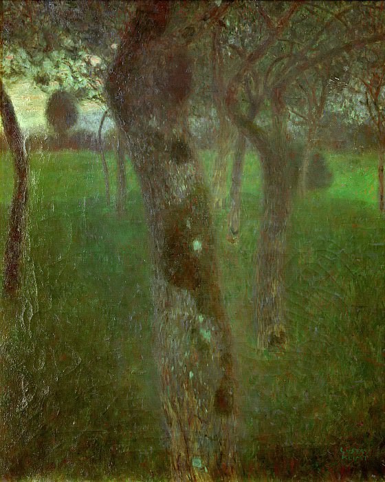 Orchard in the Evening, Gustav Klimt
