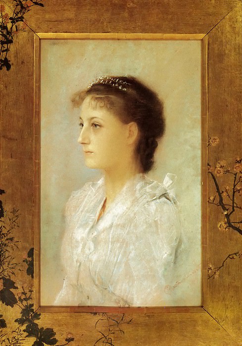 Emilie Floge at the age of seventeen, Gustav Klimt