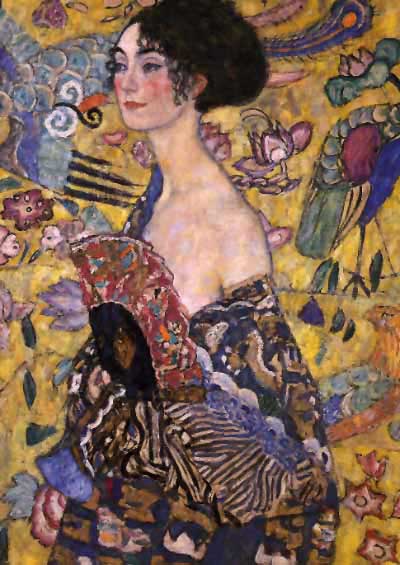 Lady with Fan, Gustav Klimt