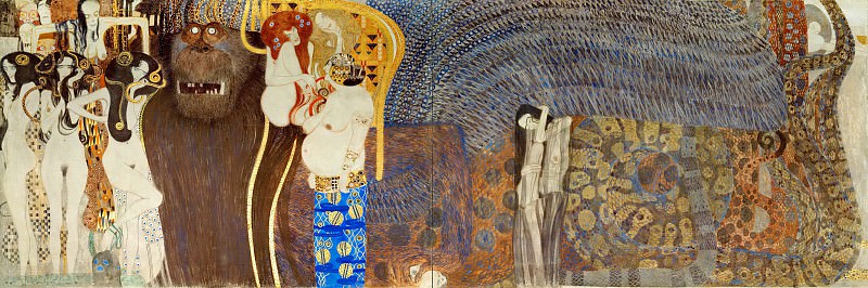 The Beethoven Frieze hostile forces, the three Gorgons, Gustav Klimt