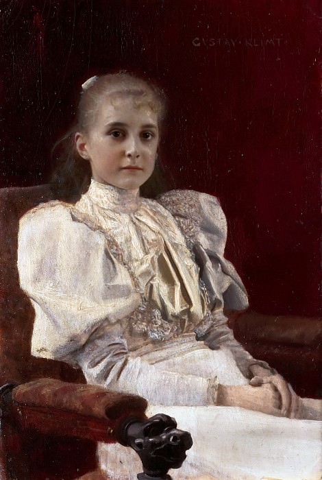 Девушка в кресле, Густав Климт