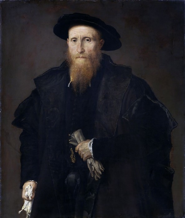 Portrait of a gentleman with gloves