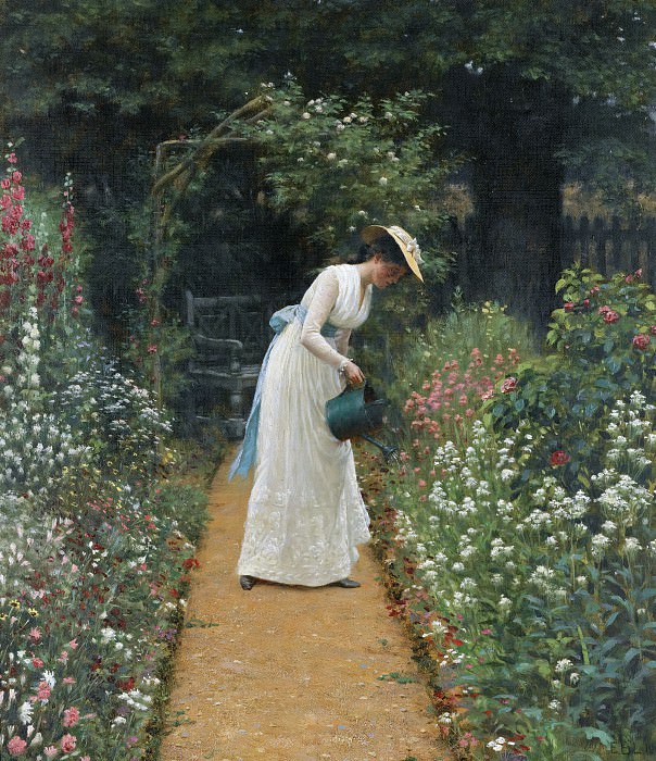 My Lady’s Garden, Edmund Blair Leighton