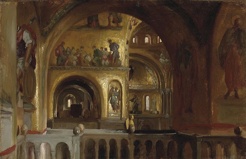 The Interior of St Marks Basilica, Venice, Frederick Leighton