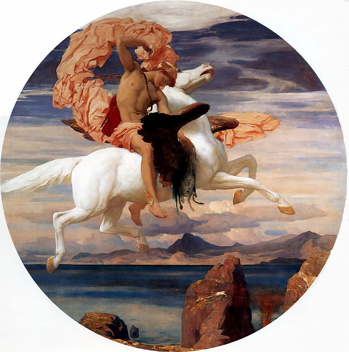 Perseus on Pegasus Hastening to the Rescue of Andromeda, Frederick Leighton