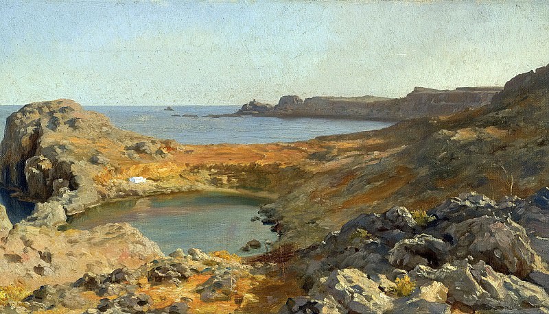 St Pauls Bay At Lindos, Rhodes, Frederick Leighton