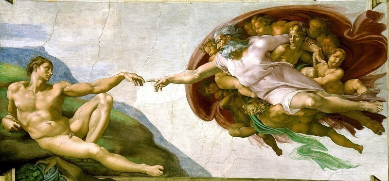 Сотворение Адама, Микеланджело Буонарроти