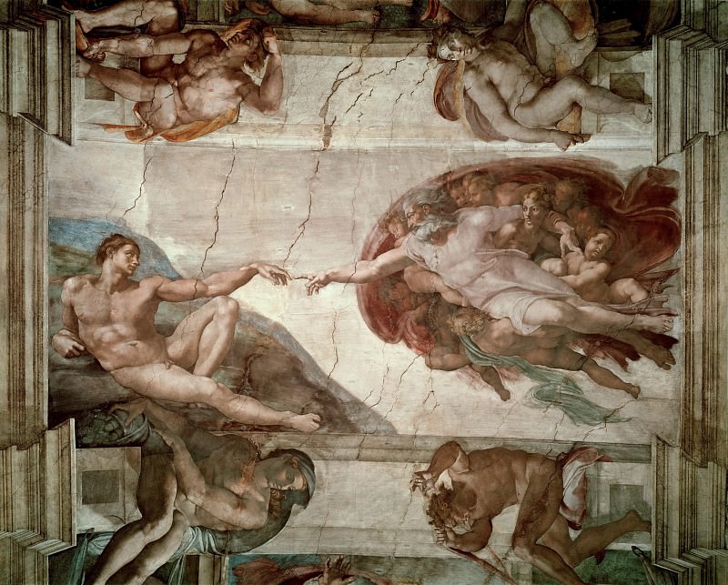 Сотворение Адама, Микеланджело Буонарроти