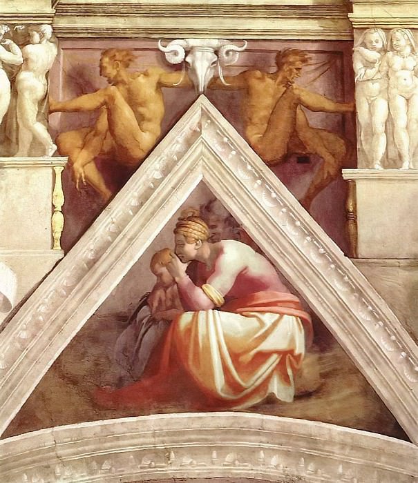 Solomon with his parents, Michelangelo Buonarroti