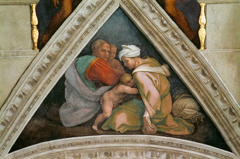 Озия, его мать, отец Амасия и один из братьев, Микеланджело Буонарроти