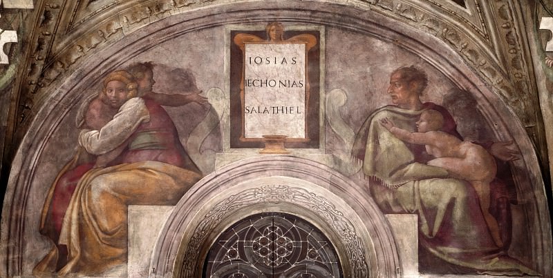 Иосия – Иехония – Салафииль, Микеланджело Буонарроти