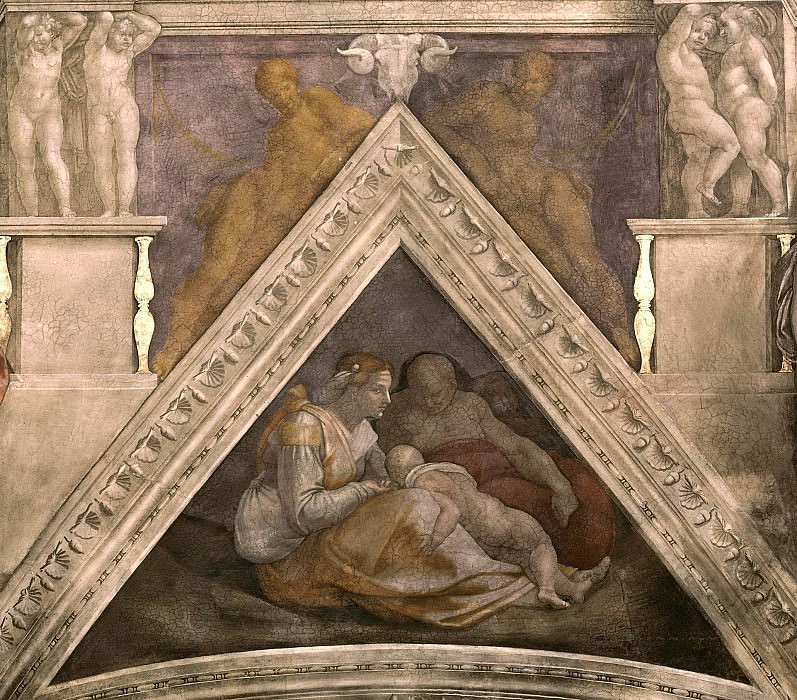 Zerubbabel together with his parents and a brother, Michelangelo Buonarroti