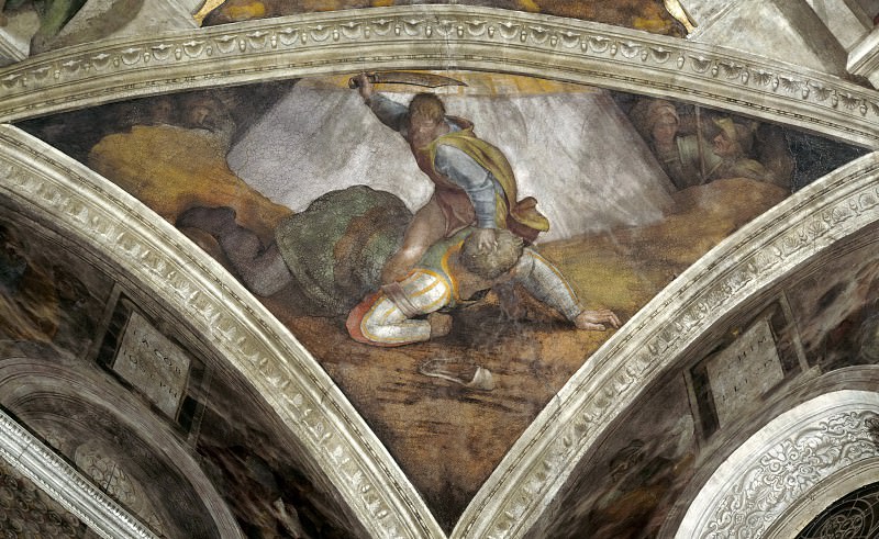 David and Goliath, Michelangelo Buonarroti