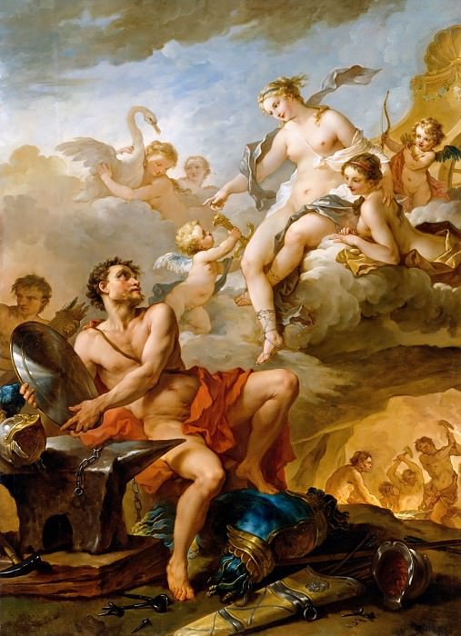 Venus asking Vulcan for arms for Aeneas, Charles-Joseph Natoire