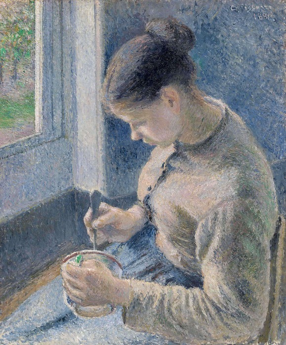 Young Peasant Having Her Coffee