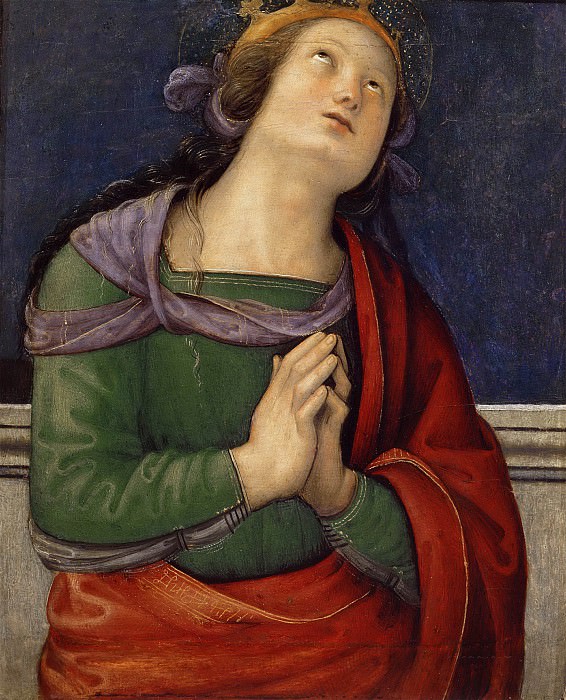 Polyptych for S. Pietro in Perugia, predella – Saint Flavia