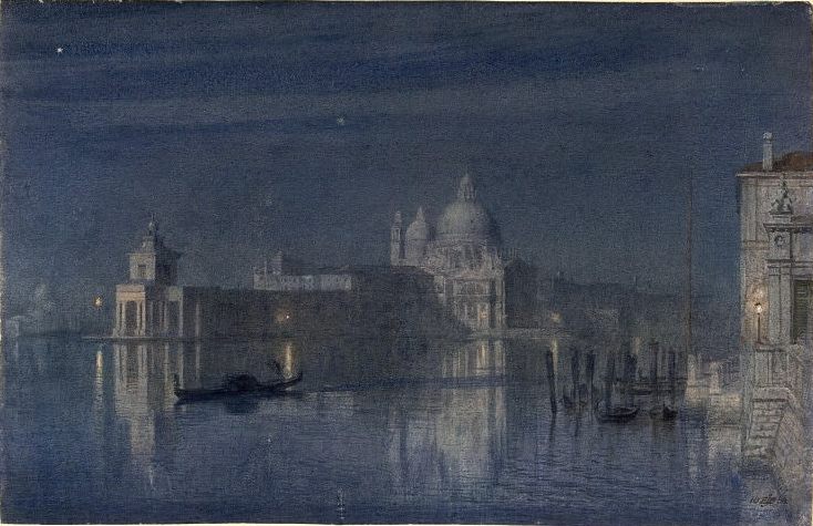 Santa Maria della Salute, Venice, Moonlight, Edward John Poynter