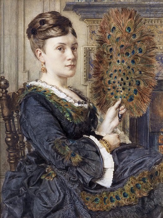 The Peacock Fan: Portrait of Elizabeth Courtauld, Edward John Poynter