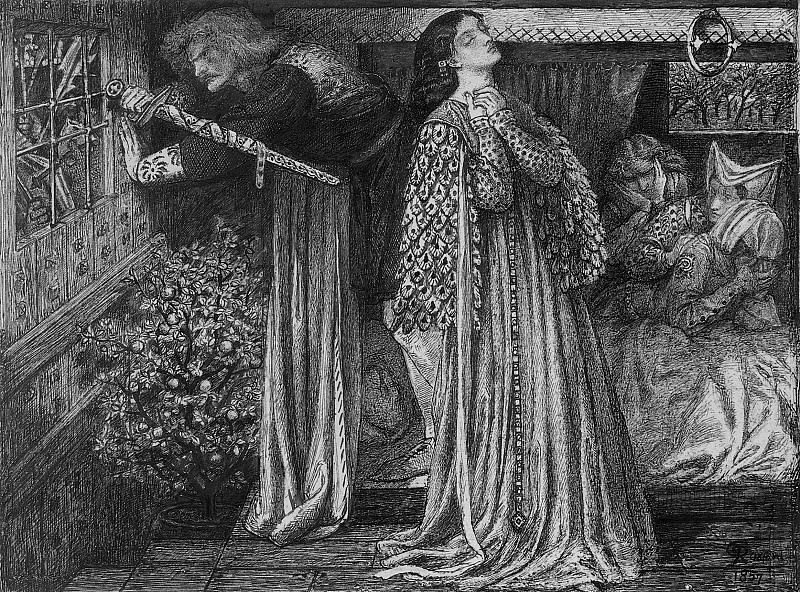 Sir Launcelot in the Queen-s Chamber, Dante Gabriel Rossetti