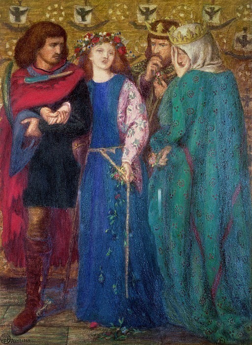Horatio Discovering the Madness of Ophelia, Dante Gabriel Rossetti